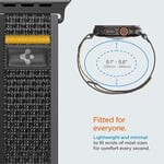 Spigen Apple Watch 49/46/45mm Ultra 3/2/1 / Seri 11/10/9/8/7 ile Uyumlu Kordon Band Athlex Air Nefes Alabilen Kumaş Siyah Kayış - AMP09033 (Spigen TR Garantili) | Apple Watch Ultra 3/2/1 49 mm, Seri 1