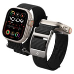 Spigen Apple Watch 49/46/45mm Ultra 3/2/1 / Seri 11/10/9/8/7 ile Uyumlu Kordon Band DuraPro Flex Nefes Alabilen Kumaş Siyah Kayış - AMP02465 (Spigen TR Garantili)