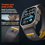 Spigen Apple Watch 49/46/45mm Ultra 3/2/1 / Seri 11/10/9/8/7 ile Uyumlu Kordon Band Athlex Air Nefes Alabilen Kumaş Gri Kayış - AMP09034 (Spigen TR Garantili)