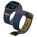 Spigen Apple Watch 49/46/45mm Ultra 3/2/1 / Seri 11/10/9/8/7 ile Uyumlu Kordon Band Athlex Air Nefes Alabilen Kumaş Lacivert Kayış - AMP09036 (Spigen TR Garantili) | Apple Watch Ultra 3/2/1 49 mm, Ser