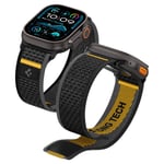 Spigen Apple Watch 49/46/45mm Ultra 3/2/1 / Seri 11/10/9/8/7 ile Uyumlu Kordon Band Athlex Air Nefes Alabilen Kumaş Siyah Kayış - AMP09033 (Spigen TR Garantili) | Apple Watch Ultra 3/2/1 49 mm, Seri 1