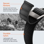 Spigen Apple Watch 49/46/45mm Ultra 3/2/1 / Seri 11/10/9/8/7 ile Uyumlu Kordon Band DuraPro Flex Ultra Nefes Alabilen Kumaş Siyah Kayış - AMP05981 (Spigen TR Garantili)