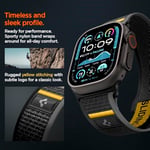 Spigen Apple Watch 49/46/45mm Ultra 3/2/1 / Seri 11/10/9/8/7 ile Uyumlu Kordon Band Athlex Air Nefes Alabilen Kumaş Siyah Kayış - AMP09033 (Spigen TR Garantili) | Apple Watch Ultra 3/2/1 49 mm, Seri 1