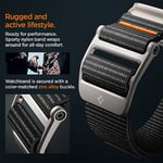 Spigen Apple Watch 49/46/45mm Ultra 3/2/1 / Seri 11/10/9/8/7 ile Uyumlu Kordon Band DuraPro Flex Ultra Nefes Alabilen Kumaş Siyah Kayış - AMP05981 (Spigen TR Garantili)