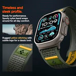 Spigen Apple Watch 49/46/45mm Ultra 3/2/1 / Seri 11/10/9/8/7 ile Uyumlu Kordon Band Athlex Air Nefes Alabilen Kumaş Yeşil Kayış - AMP09035 (Spigen TR Garantili)