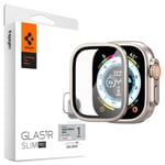 Spigen Apple Watch 49mm Ultra 2/1 ile Uyumlu Cam Ekran Koruyucu GLAS.tR Slim HD Pro Titanyum - AGL06161 (Spigen TR Garantili)
