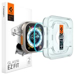 Spigen Apple Watch 49mm Ultra 3/2/1 ile Uyumlu Kolay Kurulum Cam Ekran Koruyucu GLAS.tR EZ Fit HD (2 Adet) Şeffaf - AGL05556 (Spigen TR Garantili)