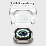 Spigen Apple Watch 49mm Ultra 3/2/1 ile Uyumlu Kolay Kurulum Cam Ekran Koruyucu GLAS.tR EZ Fit HD (2 Adet) Şeffaf - AGL05556 (Spigen TR Garantili)