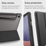 Spigen Galaxy Tab S10 FE / S9 ile Uyumlu Kılıf Ultra Hybrid Pro Manyetik Stand özellikli Sararmaya Dayanıklı Siyah Şeffaf Kapak - ACS09498 (Spigen TR Garantili)