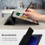 Spigen Galaxy Tab S10 Plus / S9 Plus ile Uyumlu Kılıf Rugged Armor Pro Stand özellikli Üst Düzey Koruma Siyah Karbon Kapak - ACS0 - Seçenekler: Galaxy tab S10/S9 Plus, Galaxy Tab S10/9/8 Ultra (14.6