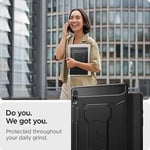 Spigen Galaxy Tab S10 Plus / S9 Plus ile Uyumlu Kılıf Rugged Armor Pro Stand özellikli Üst Düzey Koruma Siyah Karbon Kapak - ACS0 - Seçenekler: Galaxy tab S10/S9 Plus, Galaxy Tab S10/9/8 Ultra (14.6
