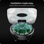Spigen Galaxy Watch 6 (47mm) Cam Ekran Koruyucu Kolay Kurulum Glas.tR EZ Fit Slim HD (2 Adet) - AGL07066