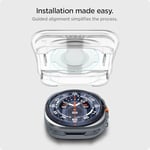 Spigen Galaxy Watch Ultra (47mm) ile Uyumlu Kolay Kurulum Cam Ekran Koruyucu GLAS.tR EZ Fit HD (2 Adet) Şeffaf - AGL08349 (Spigen TR Garantili)
