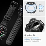 Spigen Galaxy Watch Ultra (47mm) ile Uyumlu Kılıf & Kordon Rugged Armor Pro Üst Düzey Koruma Siyah Kayış - ACS08427 (Spigen TR Garantili)