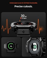 Spigen Galaxy Watch8 (40mm) ile Uyumlu Kılıf & Kordon Rugged Armor Pro Üst Düzey Koruma Siyah Kayış - ACS10005 (Spigen TR Garantili)