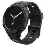 Spigen Galaxy Watch8 (40mm) ile Uyumlu Kılıf & Kordon Rugged Armor Pro Üst Düzey Koruma Siyah Kayış - ACS10005 (Spigen TR Garantili)