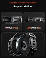 Spigen Galaxy Watch8 (40mm) ile Uyumlu Kılıf & Kordon Rugged Armor Pro Üst Düzey Koruma Siyah Kayış - ACS10005 (Spigen TR Garantili)