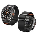 Spigen Lite Fit Samsung Galaxy Watch Ultra Band 47 mm Naylon Solo Loop Band (2024) için Tasarlanmıştır - Siyah