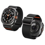 Spigen Lite Fit Samsung Galaxy Watch Ultra Band 47 mm Naylon Solo Loop Band (2024) için Tasarlanmıştır - Siyah