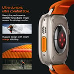Spigen Lite Fit Ultra Bileklik Apple Watch Ultra 2/1 49 mm, Seri 10 46 mm ve 9/8/7/6/5/4/SE 45 mm Serisi için geliştirilmiştir, 44 mm Ayarlanabilir Naylon Solo Kayış