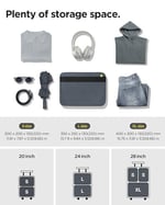 Spigen Seyahat Paketleme Küpleri/Valiz içi Düzenleyici Çanta Orta Boy 24 inc Large (2 Adet) Grotto Gray KD600 - AFA08481