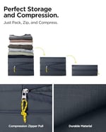 Spigen Seyahat Paketleme Küpleri/Valiz içi Düzenleyici Çanta Orta Boy 24 inc Large (2 Adet) Grotto Gray KD600 - AFA08481