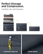 Spigen Seyahat Paketleme Küpleri/Valiz içi Düzenleyici Çanta Orta Boy 24 inc Large (2 Adet) Grotto Gray KD600 - AFA08481