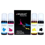 Splashjet Epson L3110, L3150, L3250, L3252, L3115, L3116, L3101, L3210, L3215, L3216, L3151, L3152, L3156, L5190 Prins için 003 Uyumlu Yedek Mürekkep ters (çok renkli, 70 gm) - 501737