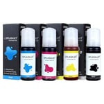 Splashjet Epson L3110, L3150, L3250, L3252, L3115, L3116, L3101, L3210, L3215, L3216, L3151, L3152, L3156, L5190 Prins için 003 Uyumlu Yedek Mürekkep ters (çok renkli, 70 gm) - 501737