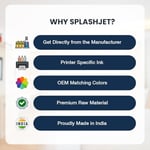 Splashjet Epson L3110, L3150, L3250, L3252, L3115, L3116, L3101, L3210, L3215, L3216, L3151, L3152, L3156, L5190 Prins için 003 Uyumlu Yedek Mürekkep ters (çok renkli, 70 gm) - 501737