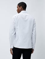 Spor Gömlek Geometrik Detaylı Klasik Yaka Slim Fit Non Iron