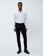 Spor Gömlek Geometrik Detaylı Klasik Yaka Slim Fit Non Iron