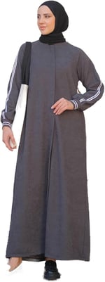 Spor Şeritli Kışlık Ferace