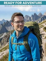 SPORTS WORLD VISION 4 x Spec kaymaz naylon gözlük zinciri askı bandı, gözlük zinciri, kordon, güneş gözlüğü askısı