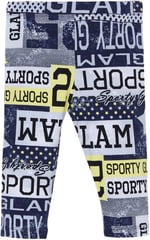 Sporty Glam Kız Çocuk Desenli Diz Altı Tayt Kapri