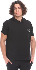 SPQR Kısa Kollu Sweatshirt NEPTUNE SİYAH