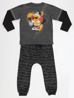 Spray Kamuflaj Erkek Çocuk T-shirt Pantolon Takım