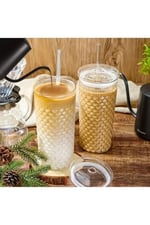 Squama Cam Kapaklı Borosilikat Soğuk Kahve Bardağı – 650 ml Şeffaf
