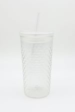 Squama Cam Kapaklı Borosilikat Soğuk Kahve Bardağı – 650 ml Şeffaf