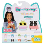 Squish-a-longs Mini-Squish 8'li Paket (Dalga 3, Stil 1) - Kokarca, Pembe Penguen, Mavi Axolotl, aksesuarlar ve daha fazlası