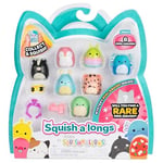 Squish-a-longs Mini-Squish 8'li Paket (Dalga 3, Stil 1) - Kokarca, Pembe Penguen, Mavi Axolotl, aksesuarlar ve daha fazlası