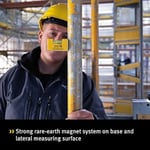 STABILA Mini su terazisi Pocket PRO Magnetic kemer klipsli, güçlü nadir toprak mıknatısı, 1 yatay su terazisi, Almanya'da üretilmiştir