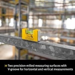 STABILA Mini su terazisi Pocket PRO Magnetic kemer klipsli, güçlü nadir toprak mıknatısı, 1 yatay su terazisi, Almanya'da üretilmiştir