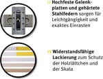 Stabila ölçü aracı Gustav Ullrich GmbH 112800 Holzgliedermassstab l.2 m Beyaz/sarı hava şartlarına dayanıklı Stabila Genauigk. III