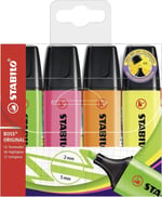 STABILO - İşaretleme Kalemi - BOSS ORIGINAL - 4'lü Paket - Çeşitli Renkler