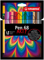STABILO Pen 68 ARTY - Keçe Uçlu Boya Kalemi - 18'li Paket - Çeşitli Renkler - Seçenekler: 18'li, 24'lü