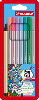 STABILO Pen 68 - Keçe Uçlu Boya Kalemi - 8'li Paket - Pastel Renkler