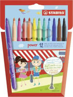 STABILO power - Keçe Uçlu Boya Kalemi - 12'li Paket - Çeşitli Renkler