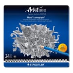 Staedtler 100 G24 Mars Lumograph Kurşunkalem 24'lü Metal Kutuda