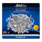 Staedtler 100 G24 Mars Lumograph Kurşunkalem 24'lü Metal Kutuda